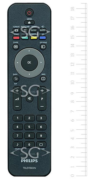 Пульт дистанционного управления для PHILIPS 2422 549 02454 (RC4747, 996510021923) /orig./
